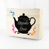 Personalised Wooden Tea Box with Pukka Selection: 8 - Tea Boxes By Gift Moments