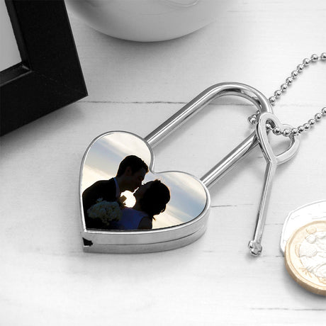 Personalised Heart Shaped Memory Padlock: 3 - Keyrings By Gift Moments