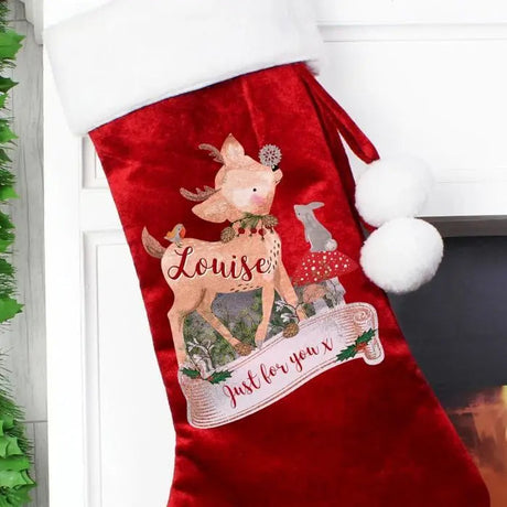 Personalised Luxury Red Christmas Stocking: 2 - Christmas Stockings By Gift Moments