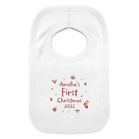 Personalised First Christmas Bib for Baby: 4 - Baby Clothing By Gift Moments