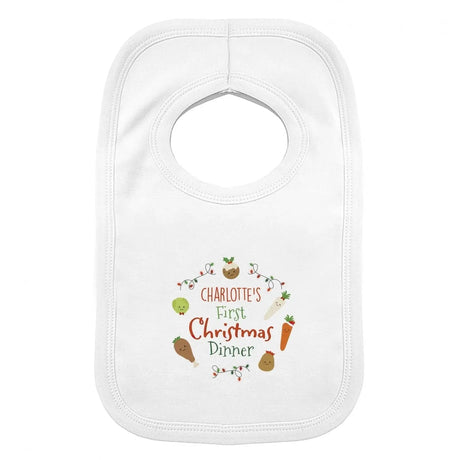 Personalised First Christmas Dinner Bib: 3 - Baby Clothing By Gift Moments