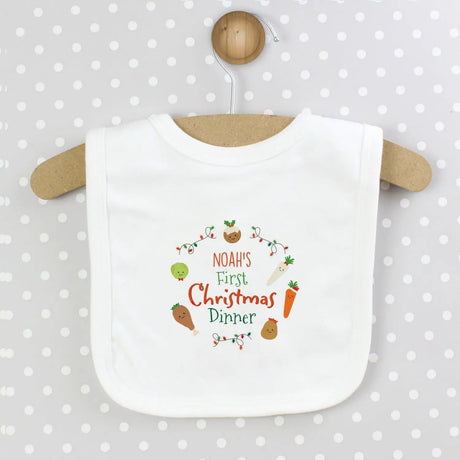 Personalised First Christmas Dinner Bib: 1 - Baby Clothing By Gift Moments