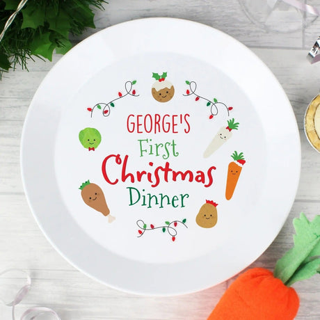 Personalised First Christmas Dinner Plate: 1 - Tableware By Gift Moments