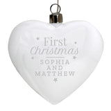 Personalised First Christmas LED Glass Heart: 4 - LED Lighting By Gift Moments