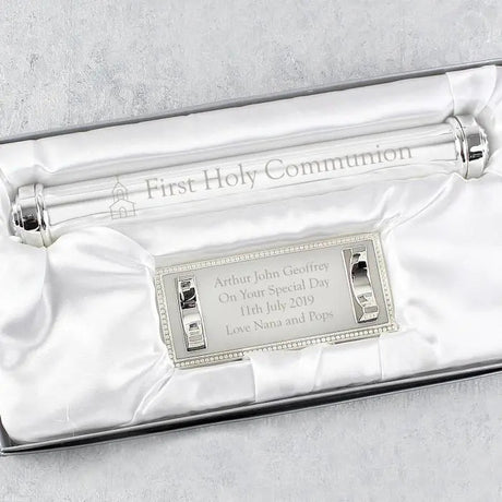 Personalised Silver Plated First Holy Communion Holder: 1 - Certificate Holders By Gift Moments