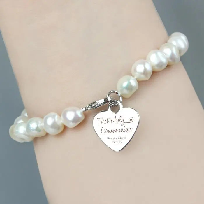 Personalised First Holy Communion Pearl Bracelet: 2 - Bracelets By Gift Moments