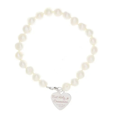 Personalised First Holy Communion Pearl Bracelet: 3 - Bracelets By Gift Moments