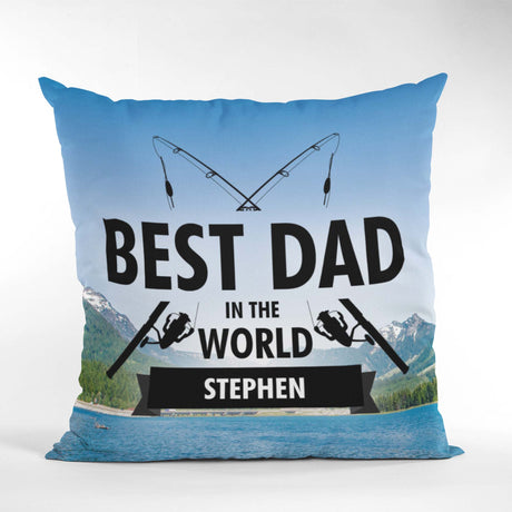 Fishing Best Dad Personalised Cushion: 1 - Cushions By Gift Moments