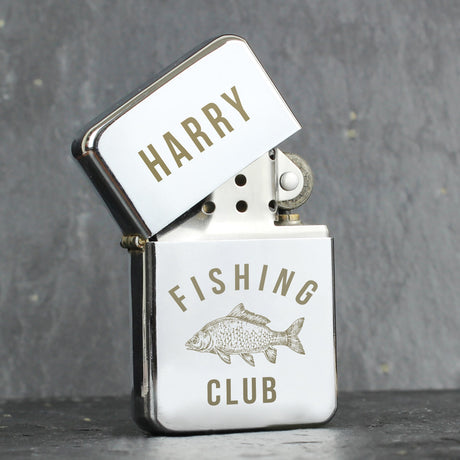 Personalised Fishing Club Lighter: 3 - Smoking Accessories By Gift Moments