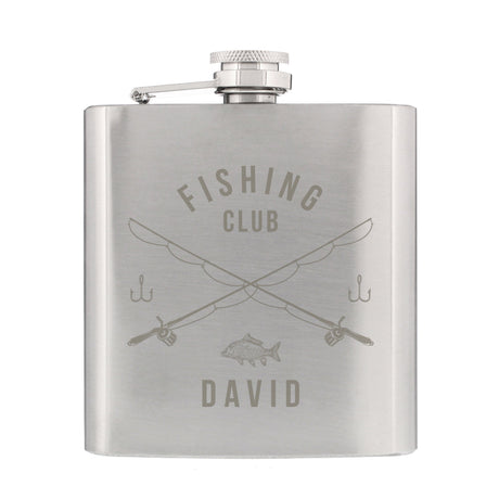 Personalised Fishing Club Hip Flask: 5 - Hip Flasks By Gift Moments