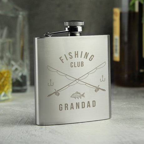 Personalised Fishing Club Hip Flask: 3 - Hip Flasks By Gift Moments