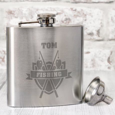 Personalised Fishing Hip Flask Gift: 1 - Hip Flasks By Gift Moments