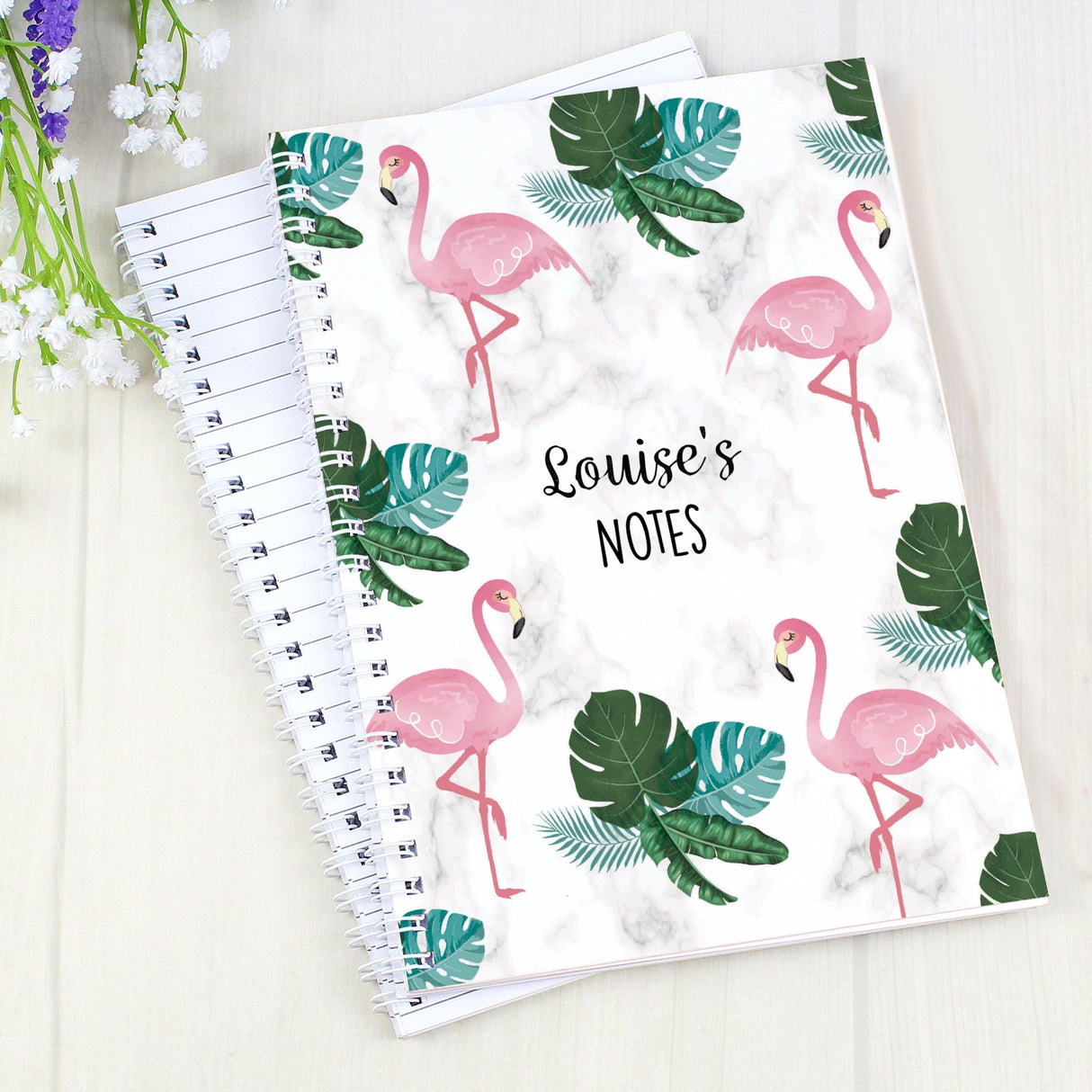 Personalised A5 Flamingo Notebook: 1 - Notebooks By Gift Moments