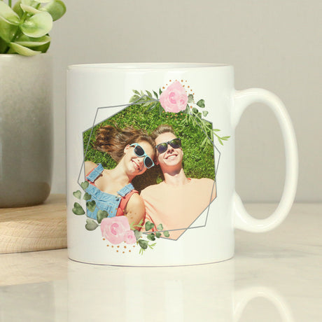 Personalised Floral Abstract Photo Mug: 3 - Mugs By Gift Moments