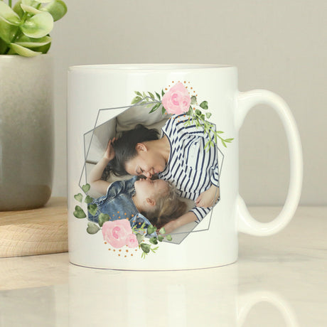 Personalised Floral Abstract Photo Mug: 1 - Mugs By Gift Moments