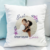 Personalised Floral Photo Upload Cushion: 3 - Cushions By Gift Moments