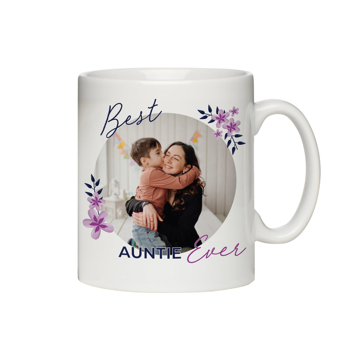 Personalised Floral Photo Upload Mug: 4 - Mugs By Gift Moments