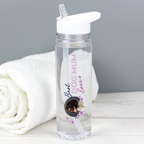 Personalised Floral Photo Upload Water Bottle: 3 - Water Bottles By Gift Moments