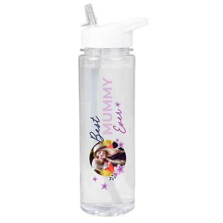 Personalised Floral Photo Upload Water Bottle: 5 - Water Bottles By Gift Moments