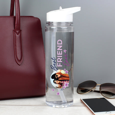 Personalised Floral Photo Upload Water Bottle: 1 - Water Bottles By Gift Moments