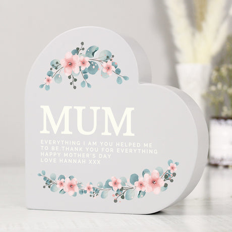 Personalised Floral Heart Ornament: 2 - Ornaments By Gift Moments