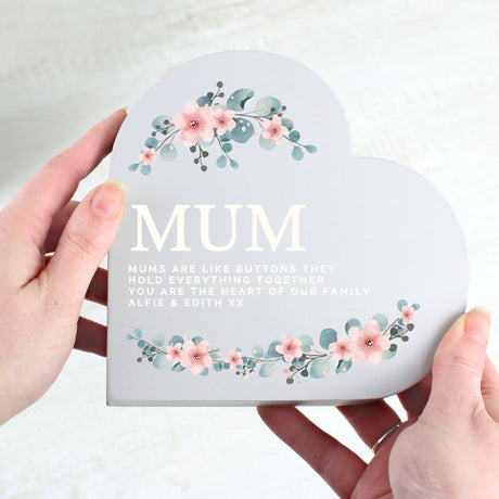 Personalised Floral Heart Ornament: 3 - Ornaments By Gift Moments