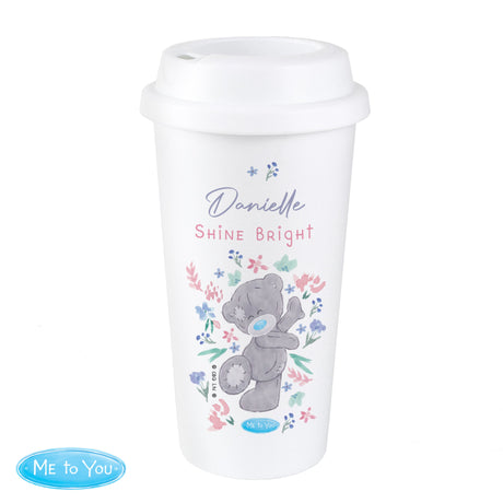 Personalised Me To You Floral Travel Cup: 5 - Travel Mugs