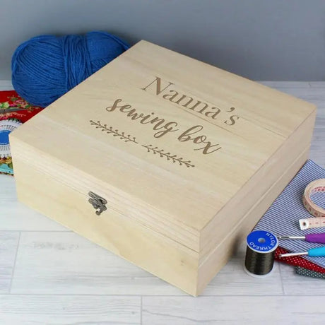 Personalised Floral Large Wooden Keepsake Box: 5 - Keepsake Boxes By Gift Moments