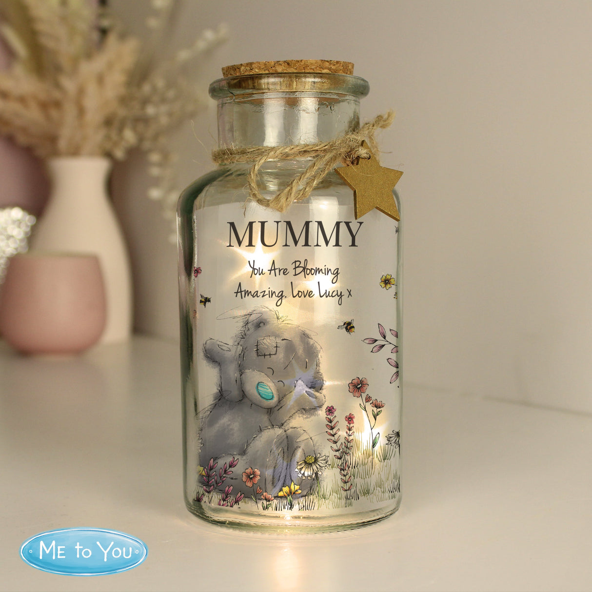 Personalised Me to You Floral LED Jar: 1 - LED Lighting