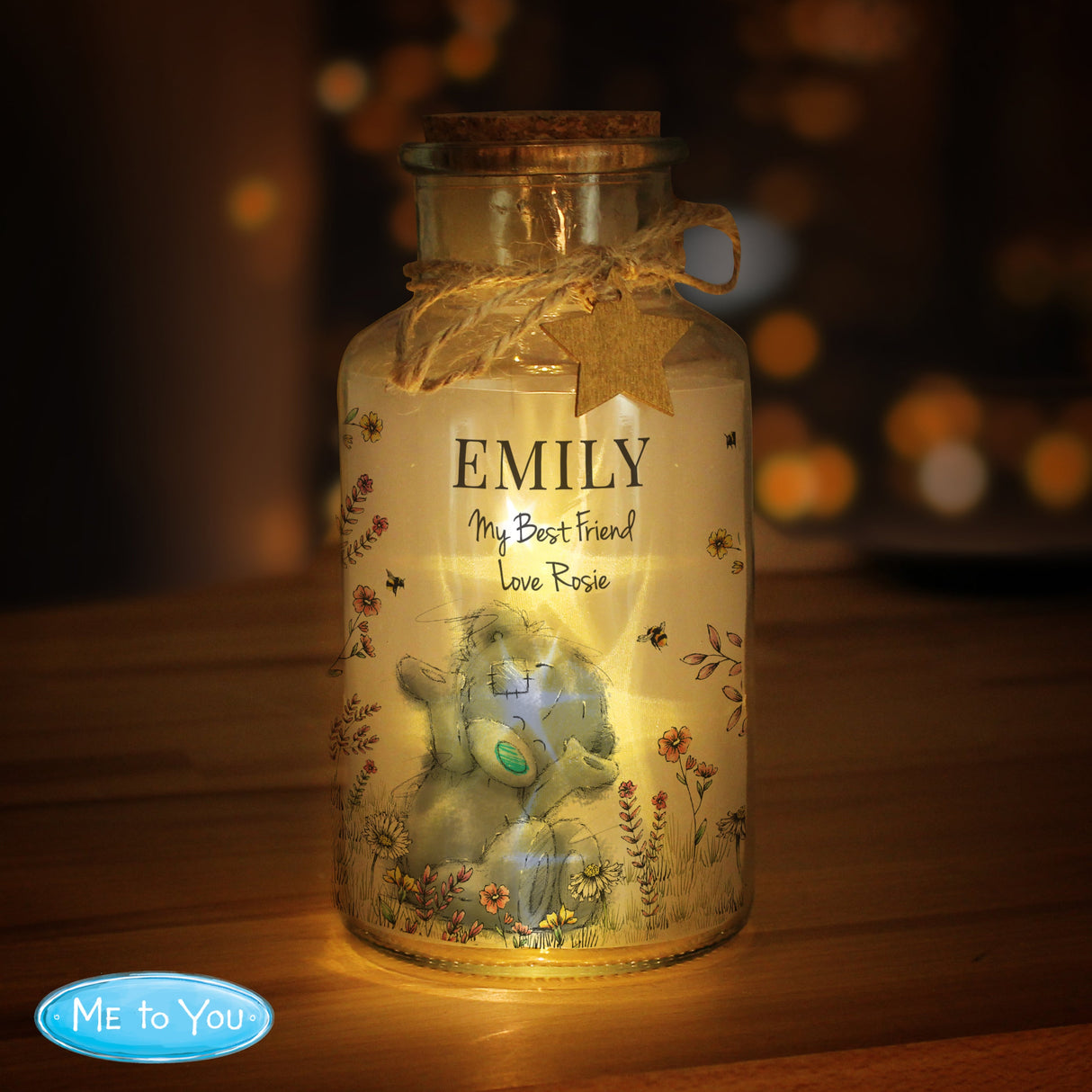 Personalised Me to You Floral LED Jar: 3 - LED Lighting