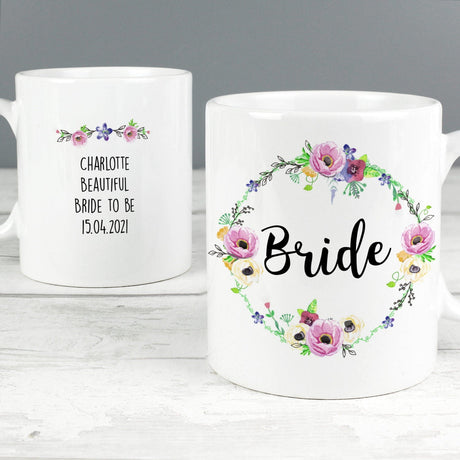 Personalised Floral Ceramic Mug: 2 - Mugs By Gift Moments