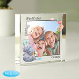 Personalised Floral Photo Crystal Token: 2 - Crystal Tokens