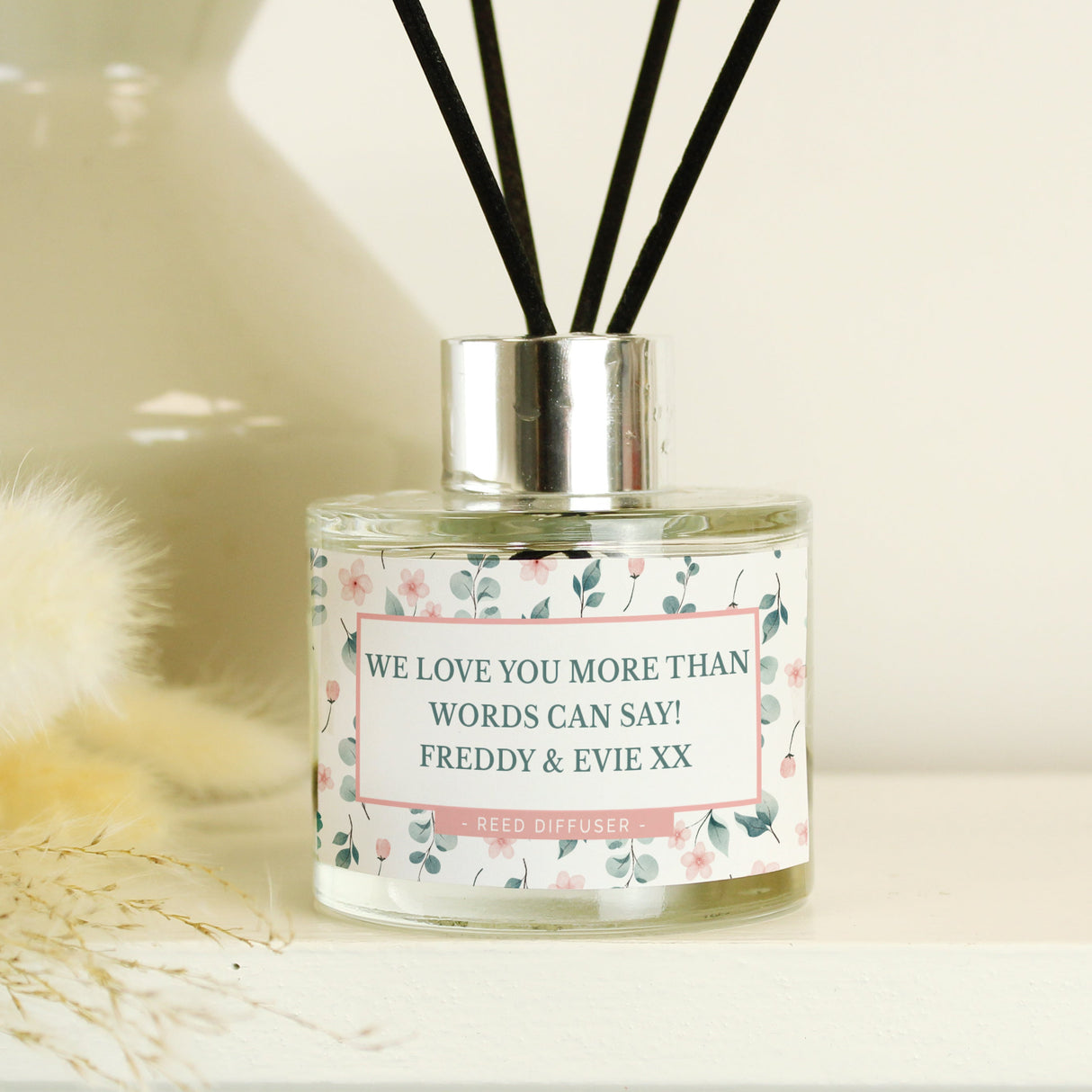 Personalised Floral Reed Diffuser: 7 - Reed Diffusers By Gift Moments