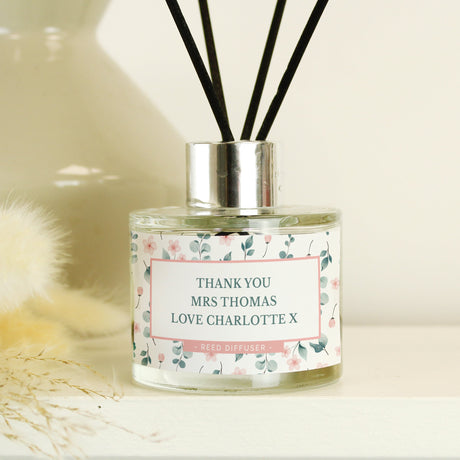 Personalised Floral Reed Diffuser: 6 - Reed Diffusers By Gift Moments