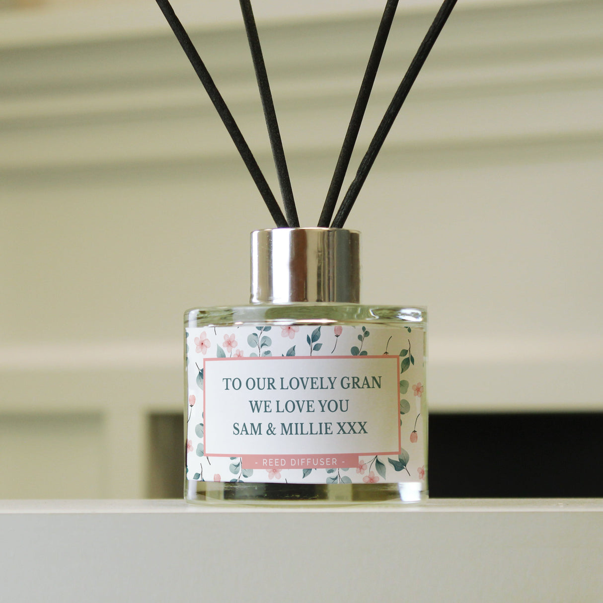 Personalised Floral Reed Diffuser: 2 - Reed Diffusers By Gift Moments