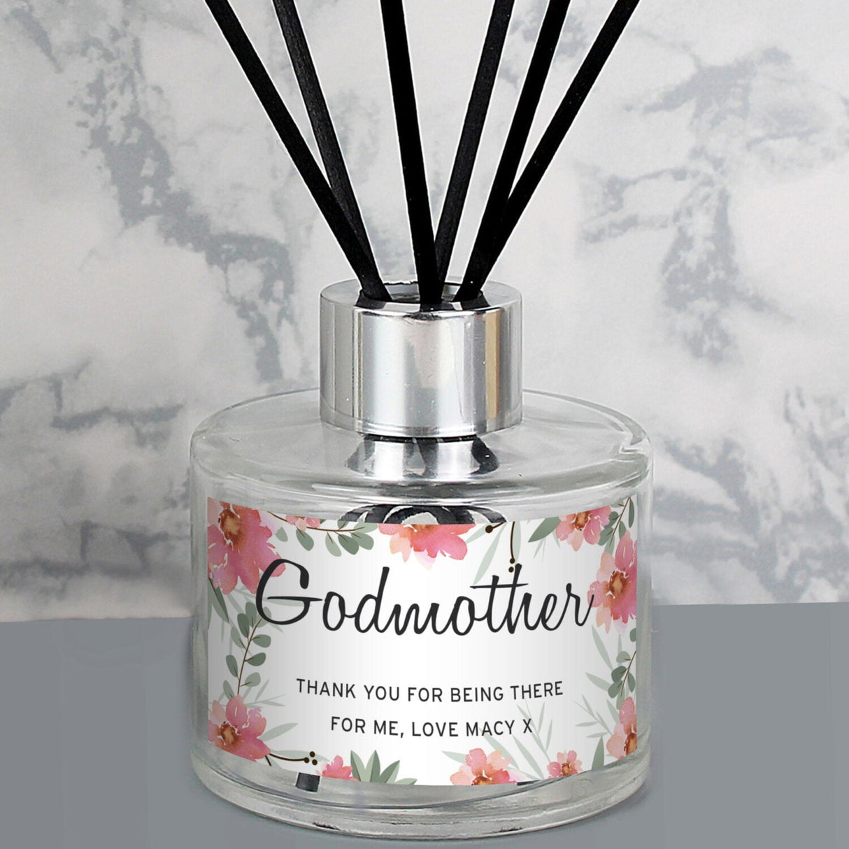 Personalised Floral Sentimental Reed Diffuser: 1 - Reed Diffusers By Gift Moments