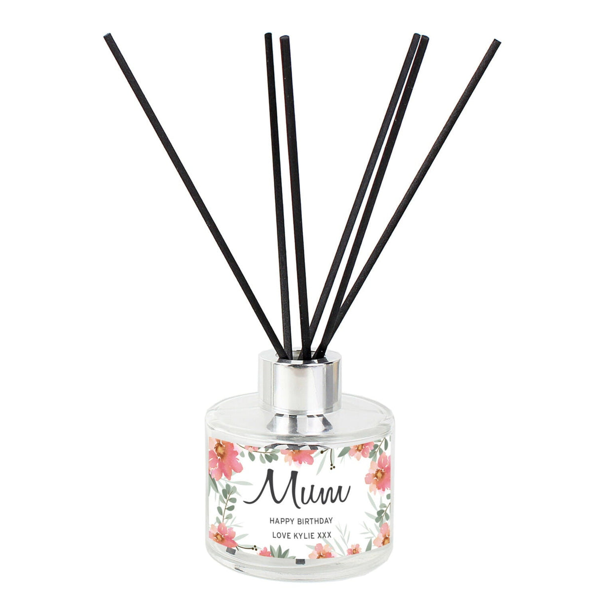 Personalised Floral Sentimental Reed Diffuser: 4 - Reed Diffusers By Gift Moments