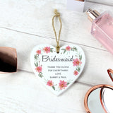 Personalised Floral Wooden Heart Decoration: 1 - Decorations By Gift Moments