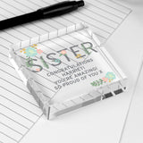 Personalised Crystal Token for Sisters: 2 - Crystal Tokens By Gift Moments