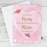 Personalised Floral Watercolour Greeting Card: 1 - Greeting Cards By Gift Moments