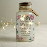 Personalised Floral Watercolour LED Glass Jar: 2 - LED Lighting By Gift Moments