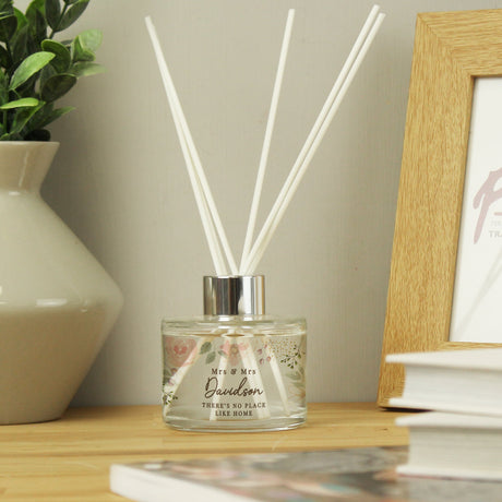 Personalised Floral Watercolour Reed Diffuser: 2 - Reed Diffusers By Gift Moments