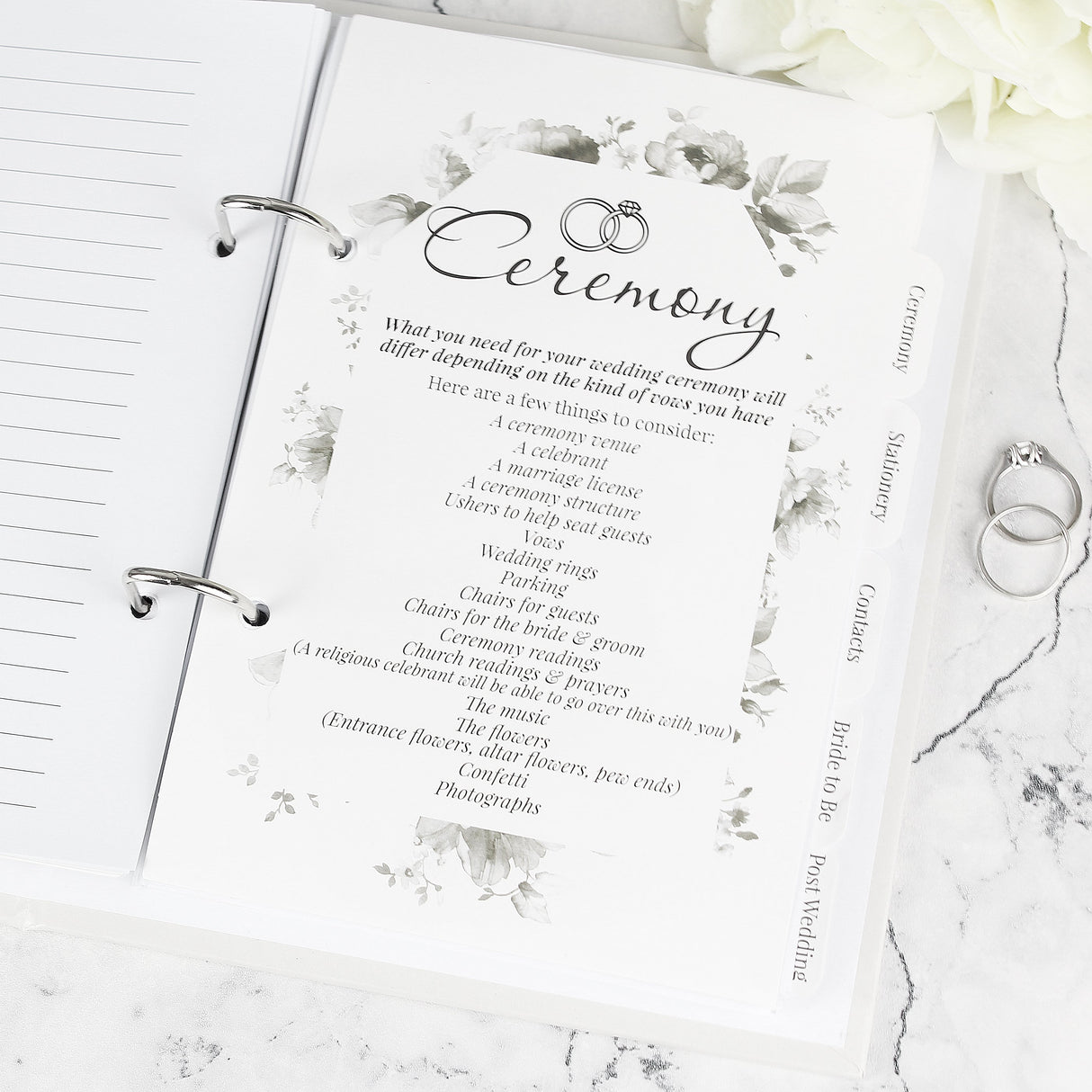 Personalised Floral Watercolour Wedding Planner: 9 - Calendars & Planners By Gift Moments