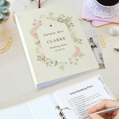 Personalised Floral Watercolour Wedding Planner: 4 - Calendars & Planners By Gift Moments