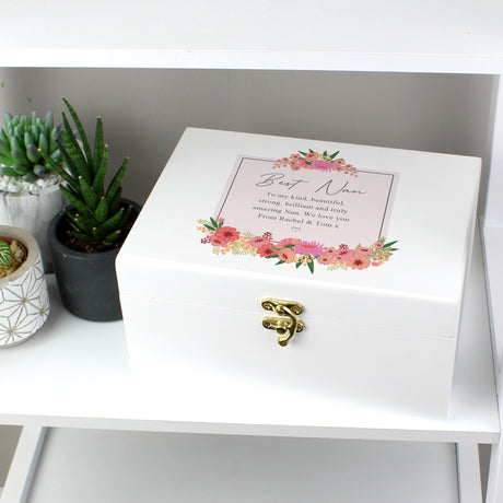 Personalised Floral Wishes Keepsake Box: 4 - Keepsake Boxes By Gift Moments