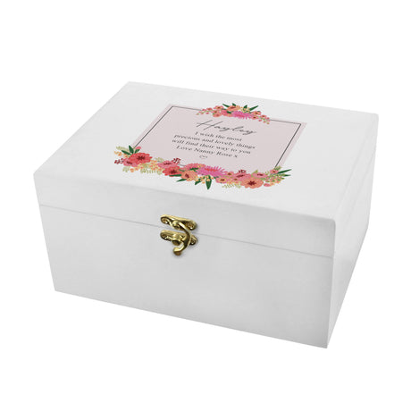 Personalised Floral Wishes Keepsake Box: 5 - Keepsake Boxes By Gift Moments