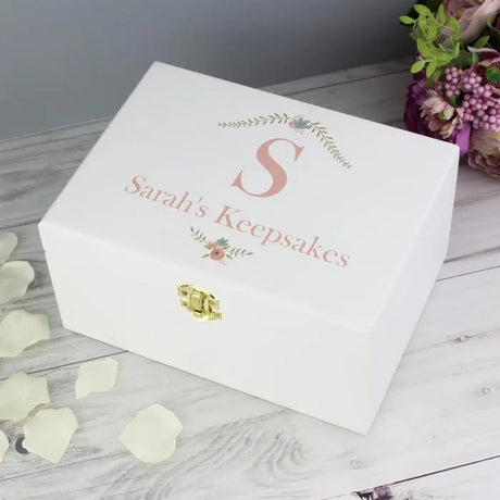 Personalised Floral Keepsake Box: 5 - Keepsake Boxes By Gift Moments