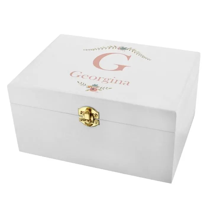 Personalised Floral Keepsake Box: 4 - Keepsake Boxes By Gift Moments