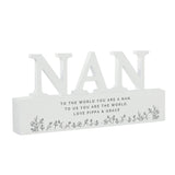 Personalised Wooden Floral Nan Ornament: 5 - Ornaments By Gift Moments