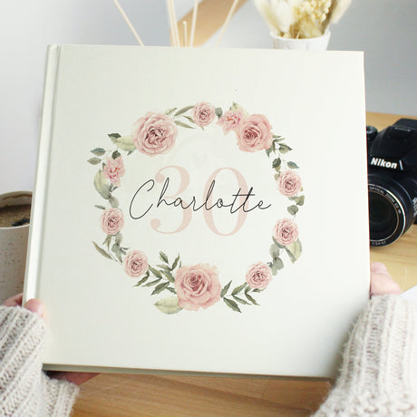 Personalised Floral Wreath Photo Album: 2 - Photo Albums By Gift Moments